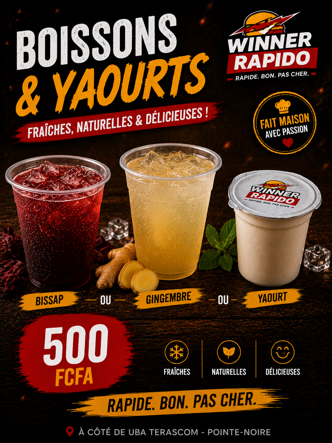 Boisson ou Yaourt offert
