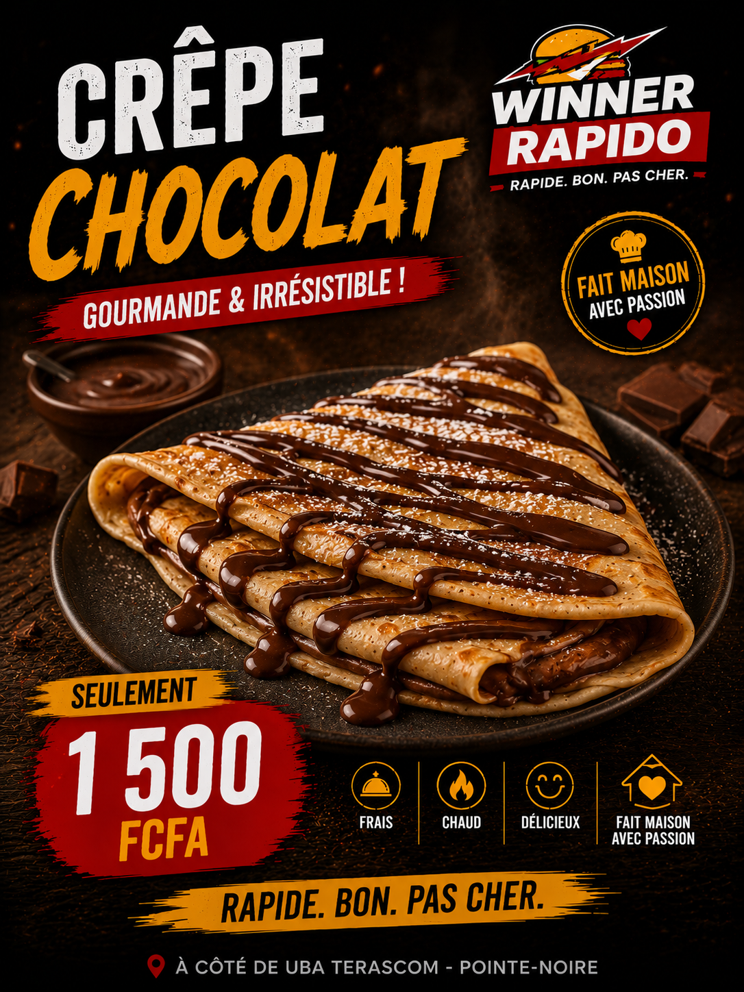 Crêpe Chocolat offerte