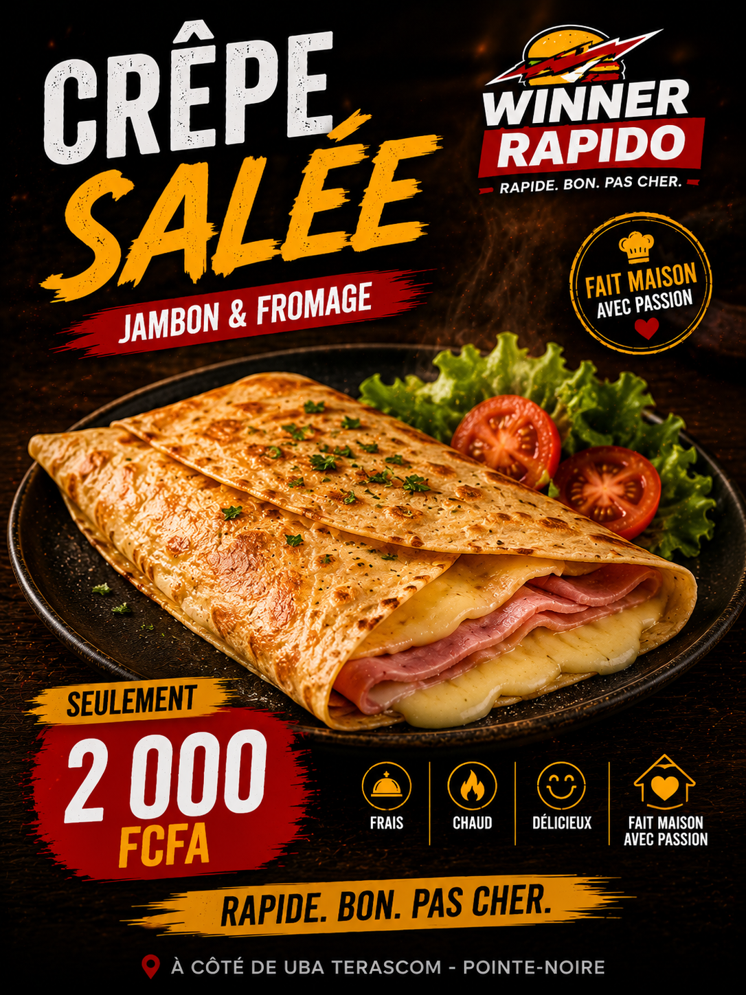 Crêpe Salée offerte