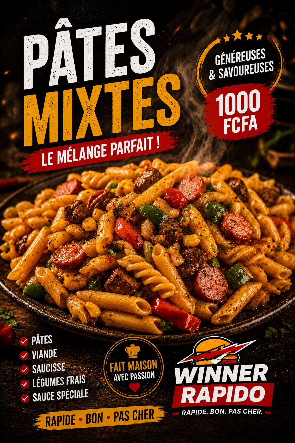 Pâtes Mixtes offertes